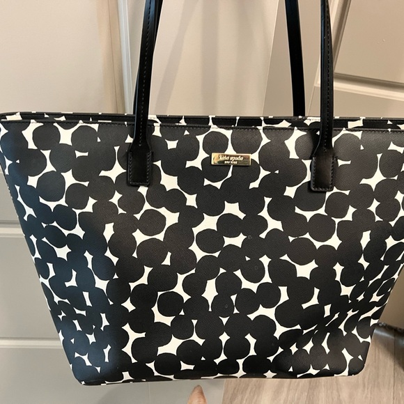 Kate Spade Polka Dot Black and White Tote